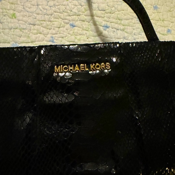 Michael Kors clutch black crocodile with detachable strap - Picture 2 of 9